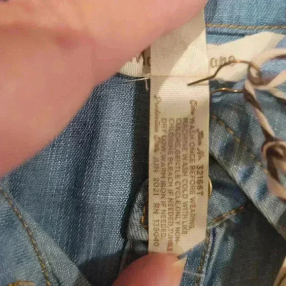 Matilda Jane Lyles Girls Drapery Chambray Shirt Size 10 NWT Denim. - Picture 12 of 13